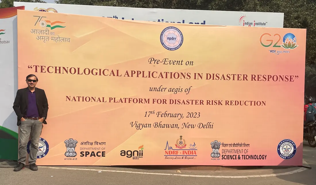 StepOne representative at the Technological Applications in Disaster Response pre-event, Vigyan Bhawan, New Delhi