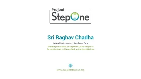 Raghav Chadha speaking about Project StepOne