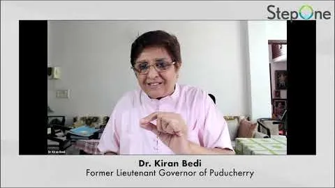 Dr Kiran Bedi speaking about Project StepOne